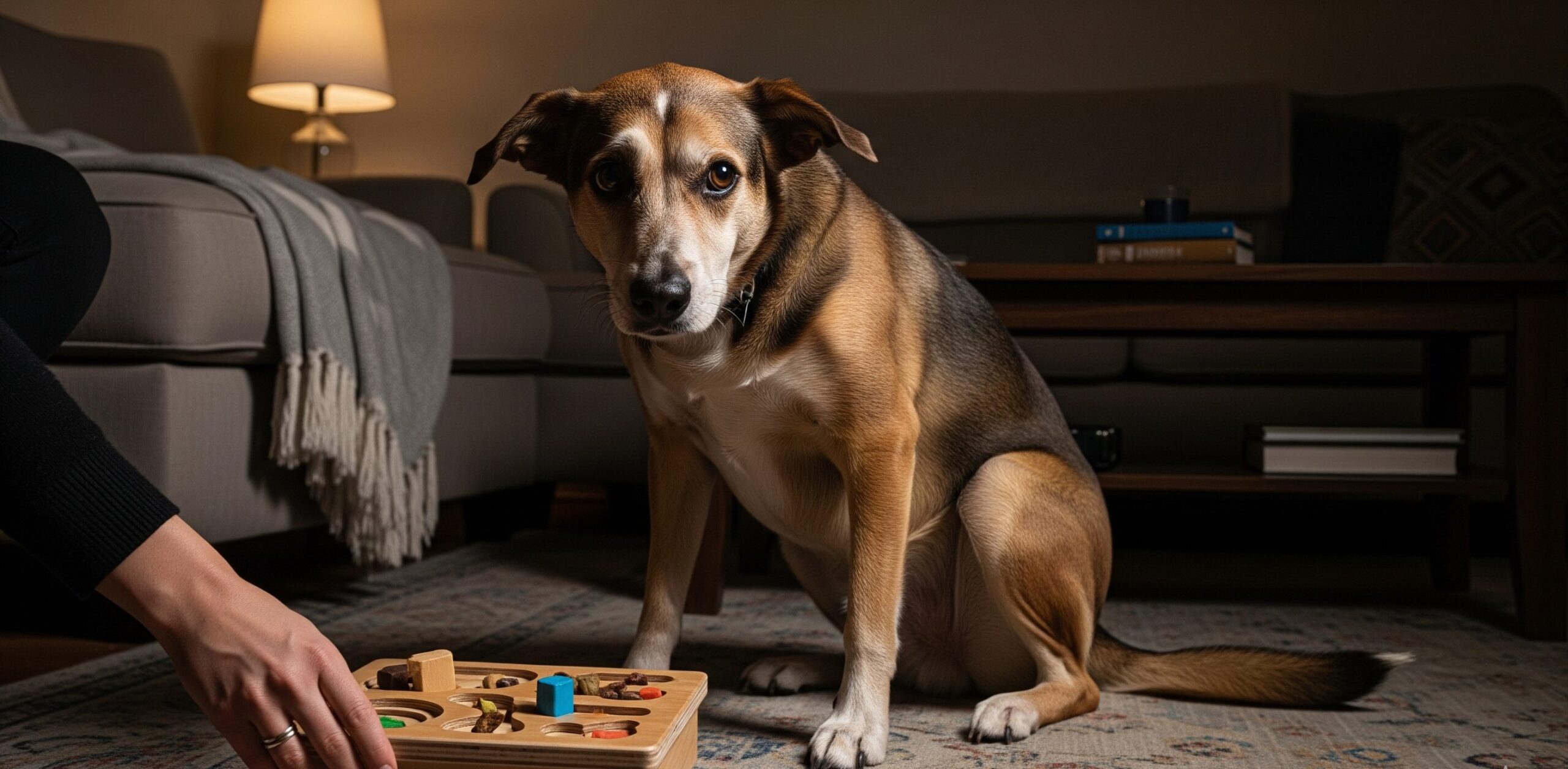 A dog is having stress and anxiety