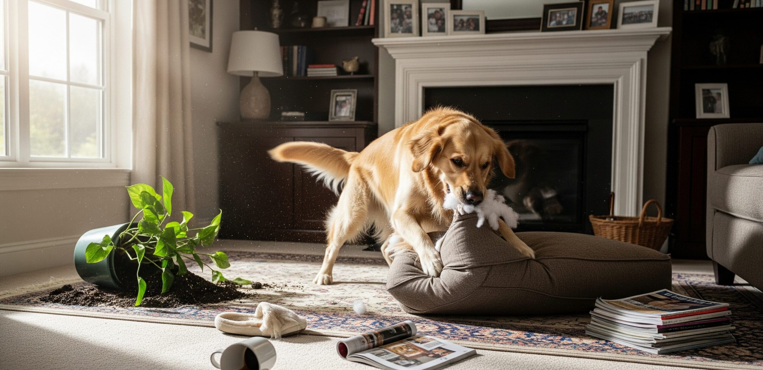 Dog attitude problem- A dog is showing bad behavior in home