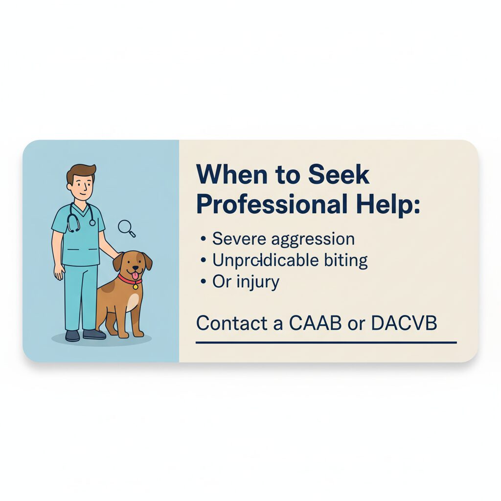 Professional Help Callout Box for aggressive puppies