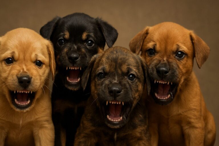 Aggressive puppies