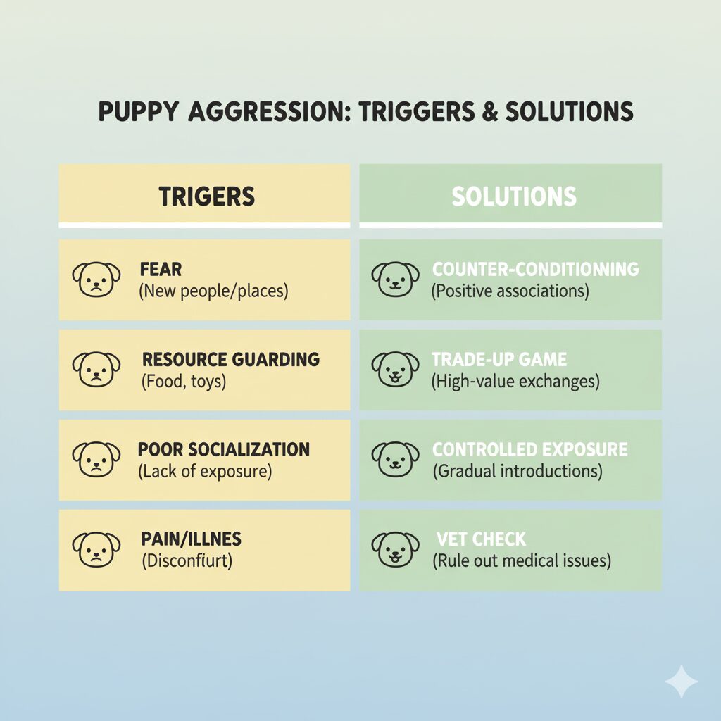 Puppy aggression Triggers Solutions 