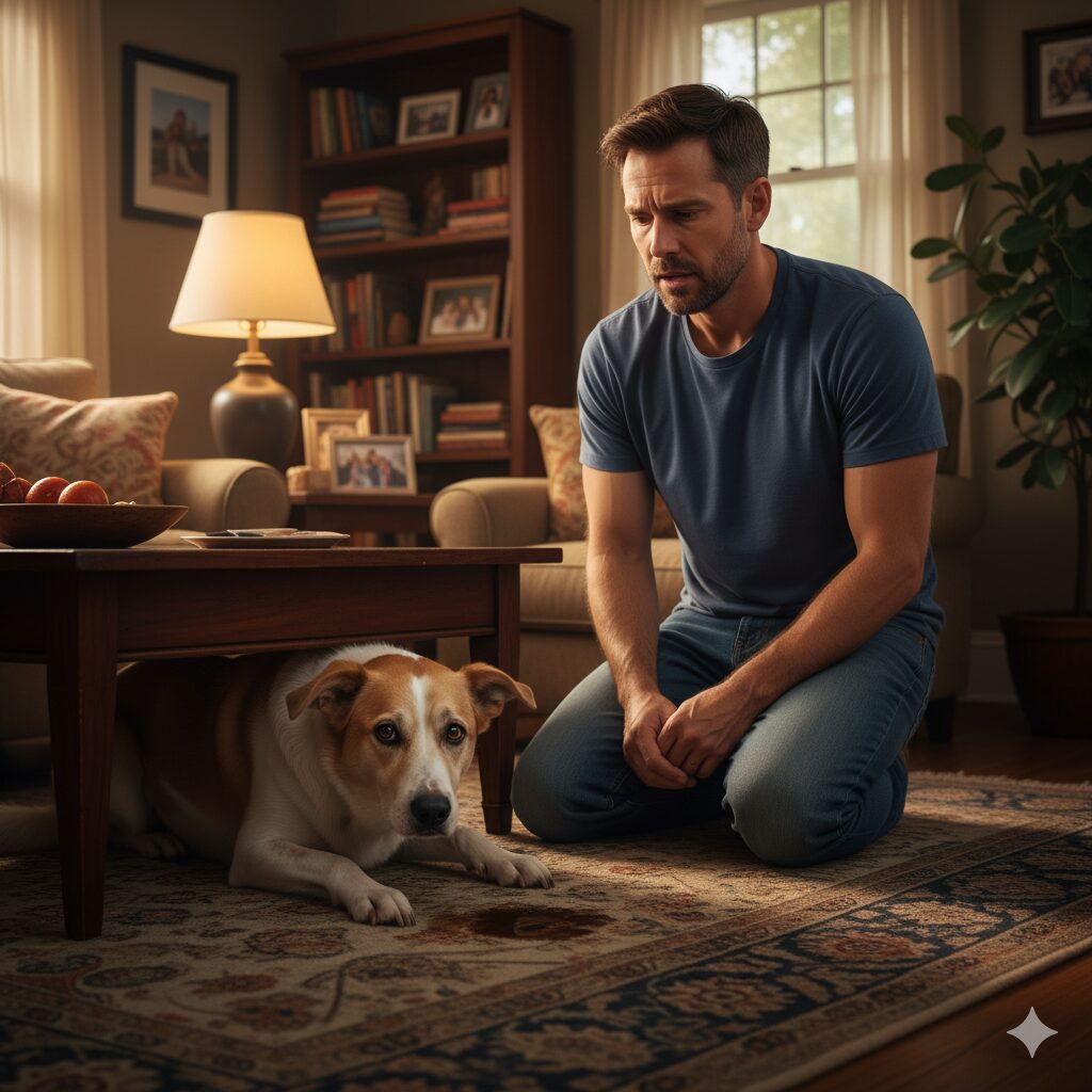 Dog acting weird at-home showing strange behavior guide for owners