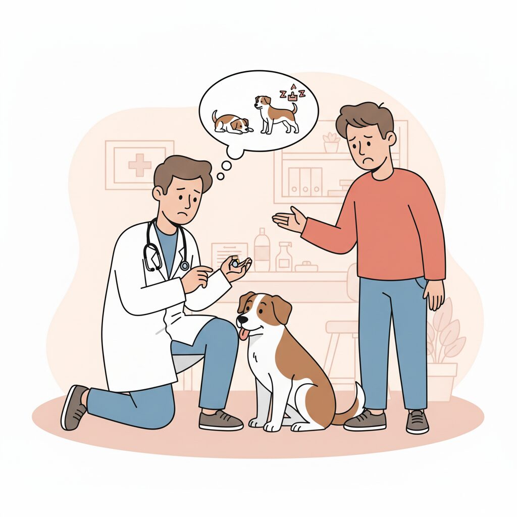 Medication side effects causing weird dog behavior 