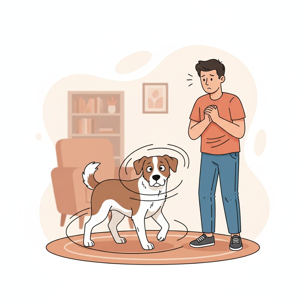 Neurological problems making dog act weird 