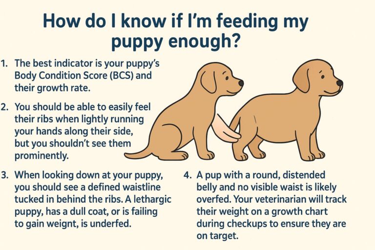 How do I know if I’m feeding my puppy enough?