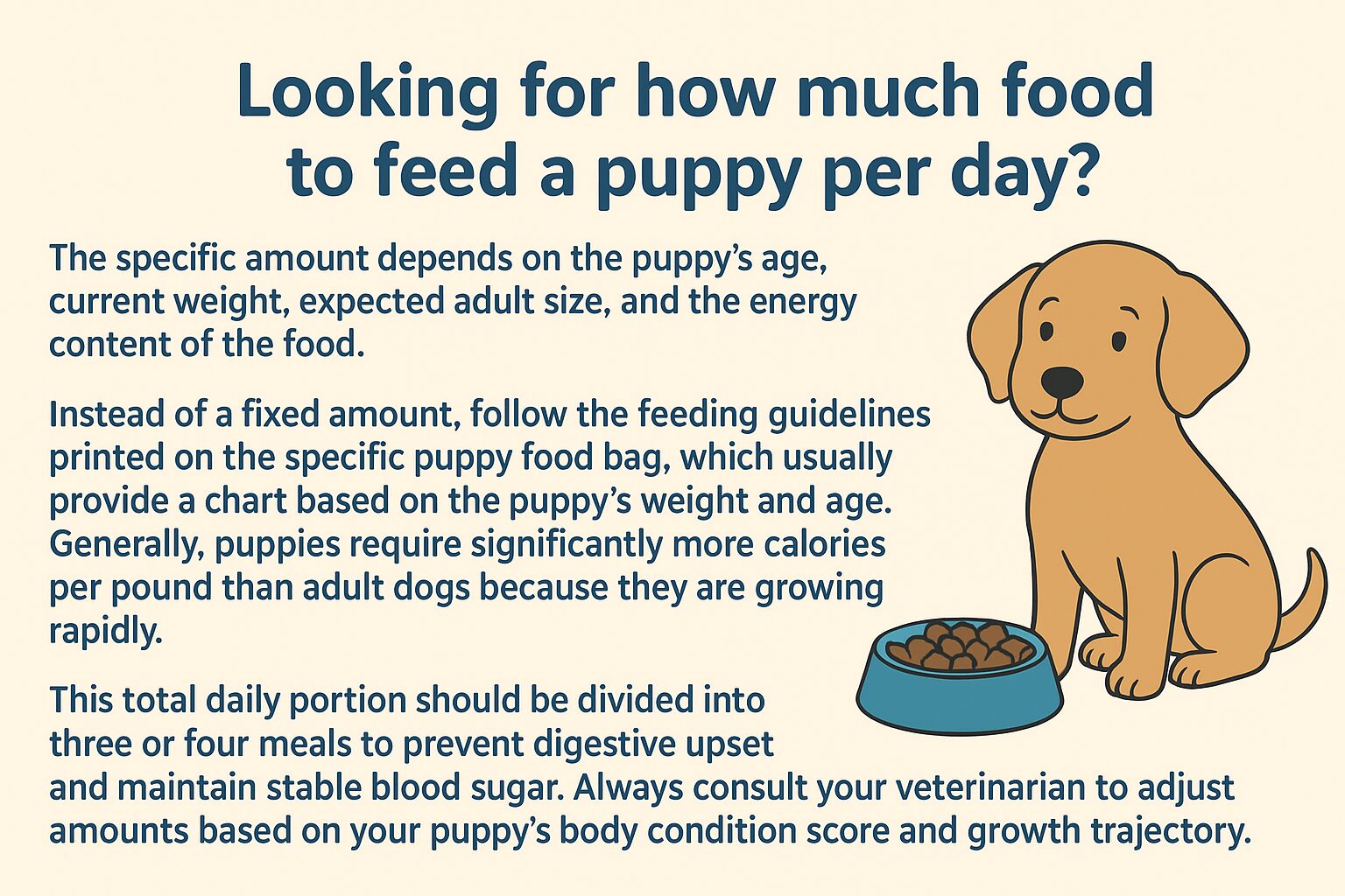 How much food to feed a puppy per day?